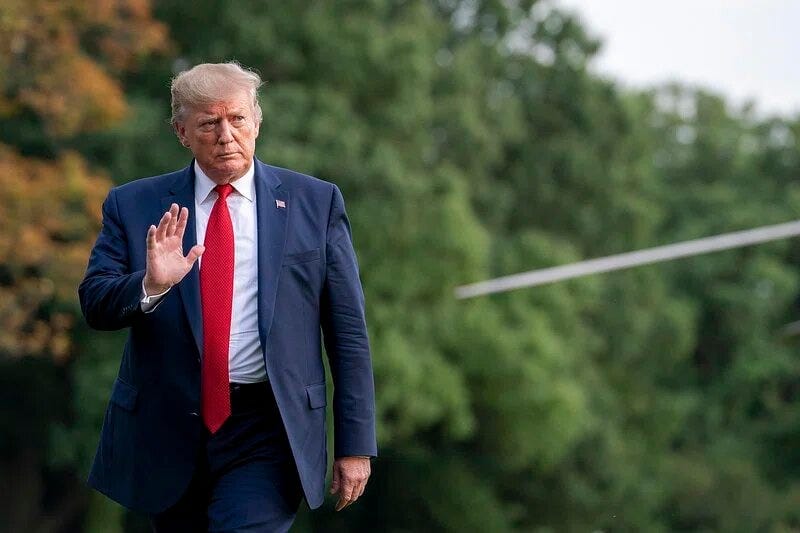 White House AI Executive Order article image featuring President Donald Trump walking near the White House